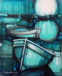 Salman Farooqi, 24 x 30 Inch, Acrylic on Canvas, Seascape Painting, AC-SF-652 Salman Farooqi, 24 x 30 Inch, Acrylic on Canvas, Seascape Painting, AC-SF-652